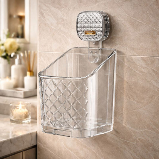 Premium Glacier Texture Suction Wall Bathroom Organizer (High Quality) Clarify.pk