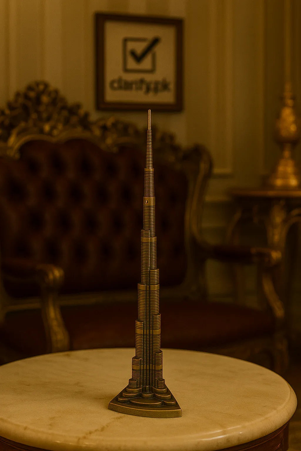 Metal Burj Khalifa Tower Showpiece – Luxury Home Décor - Clarify.pk