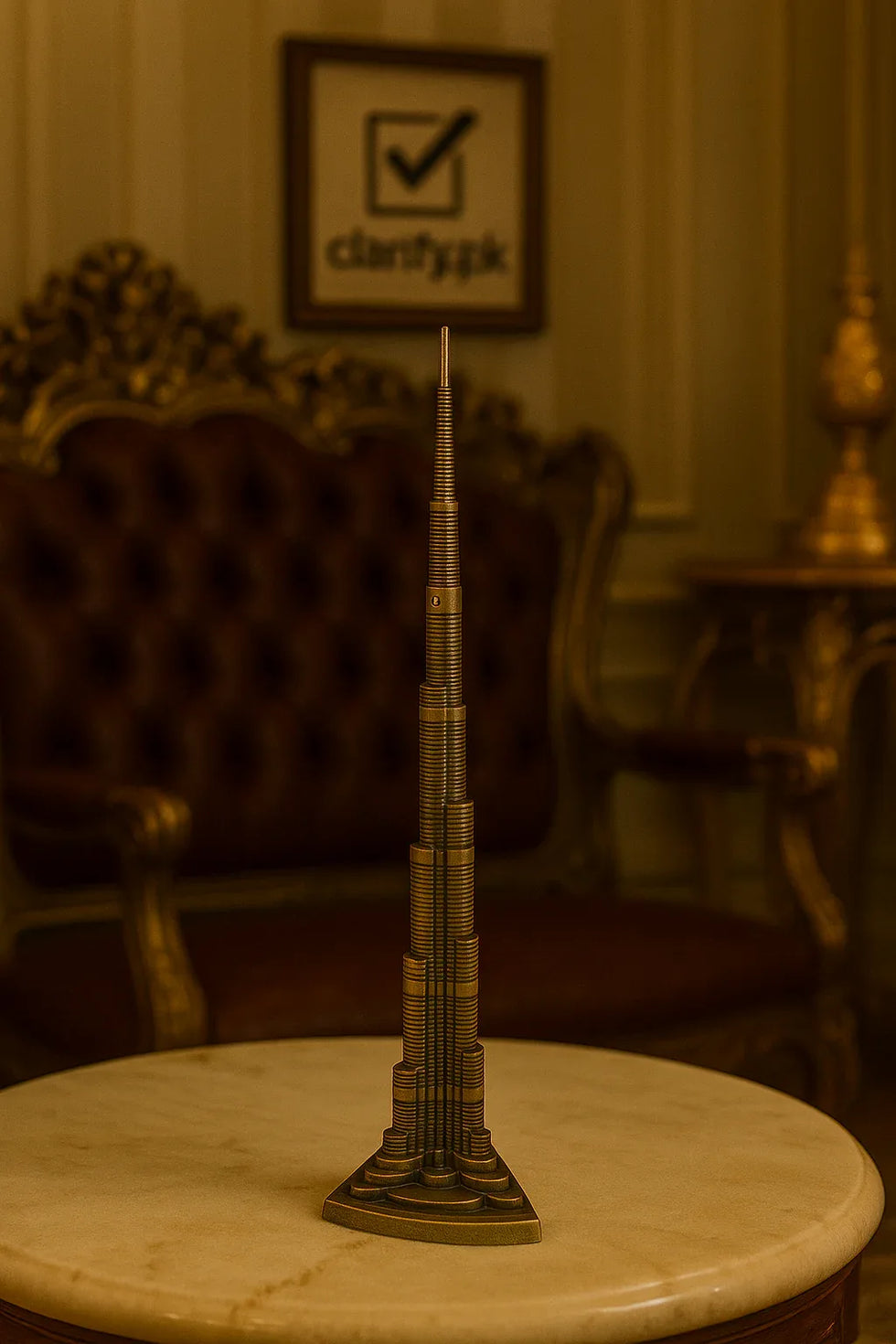Metal Burj Khalifa Tower Showpiece – Luxury Home Décor - Clarify.pk
