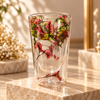 Floral Double-Wall Glass Tumbler Glass