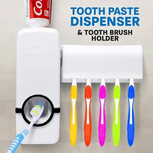 Toothpaste Dispenser Holder: Convenient Toothpaste Dispenser with Holder - Clarify.pk