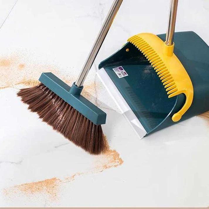 Broom and Dustpan Set with Scoop and Cleaning Brush for Efficient Cleaning - Clarify.pk