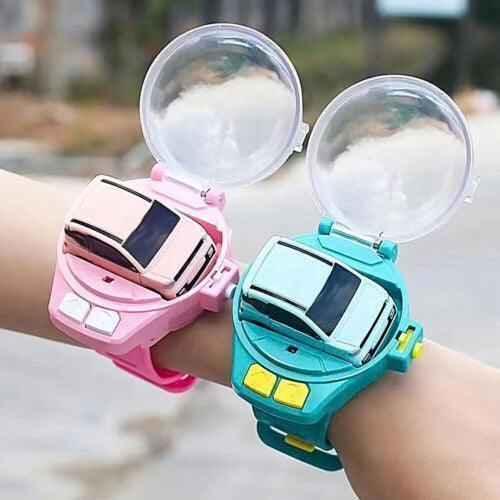 Mini Remote Control Car - Rechargeable Watch Car for Kids with Silicone Strap