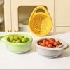 Double Layer Rice Wash Basket & Colander Set - Kitchen Drain Strainer