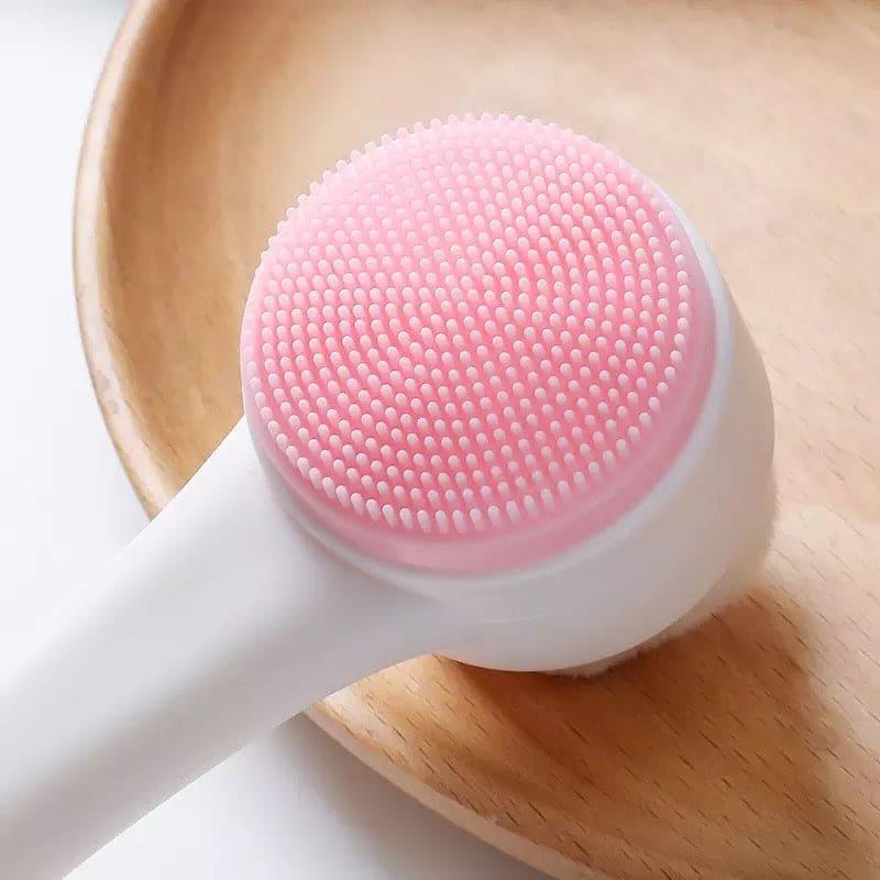 Double Sided Silicone Facial Cleanser Brush for Deep Cleansing and Exfoliation - Clarify.pk