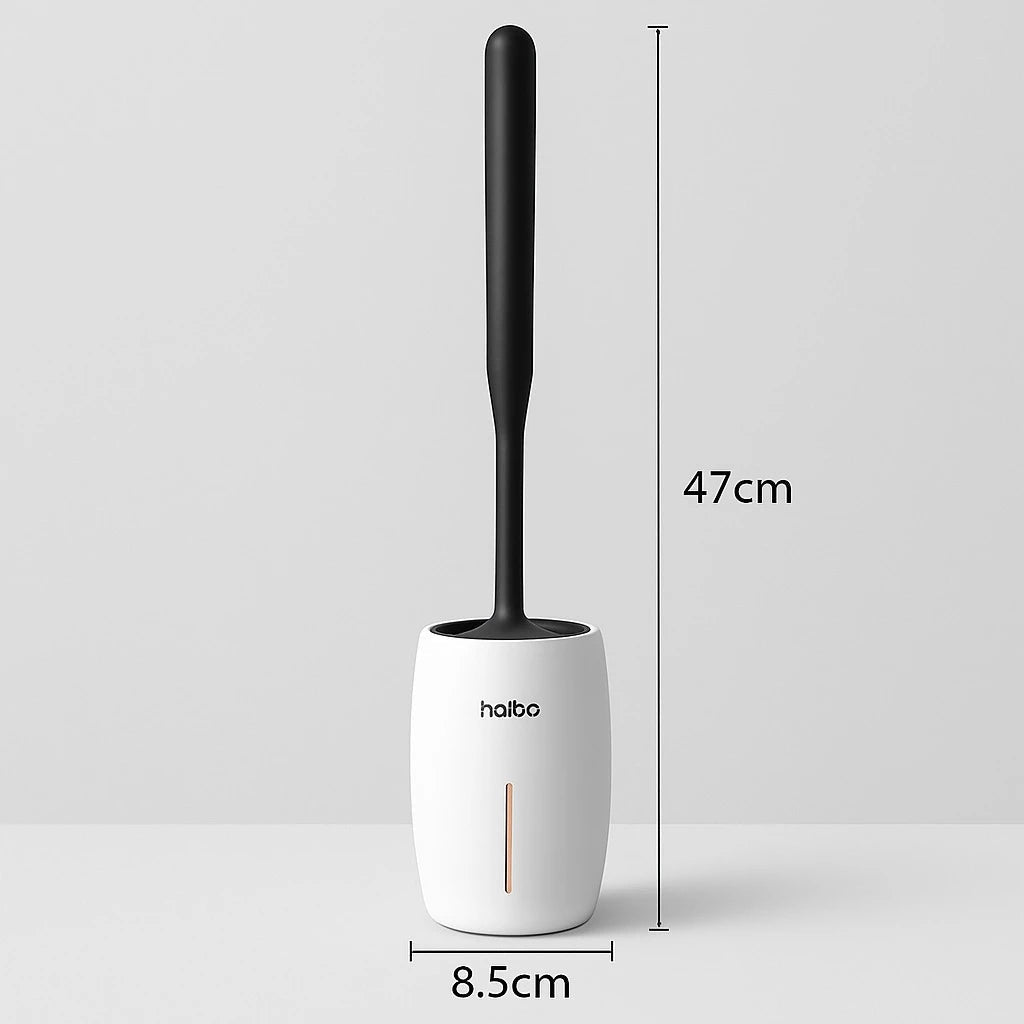 Silicone Toilet Brush with Holder – Wall Mount & Floor Stand
