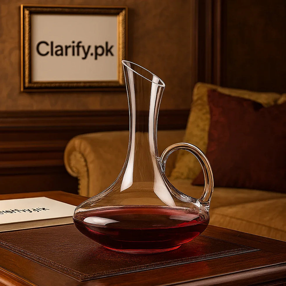 Premium Handmade Crystal Jug – Elegant Glass Decanter for Water & Juices - Clarify.pk