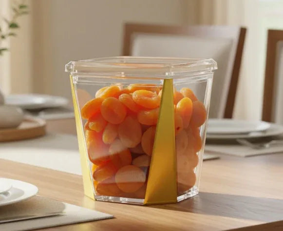 Glowy Acrylic Jar – 600ml Storage Container - Clarify.pk