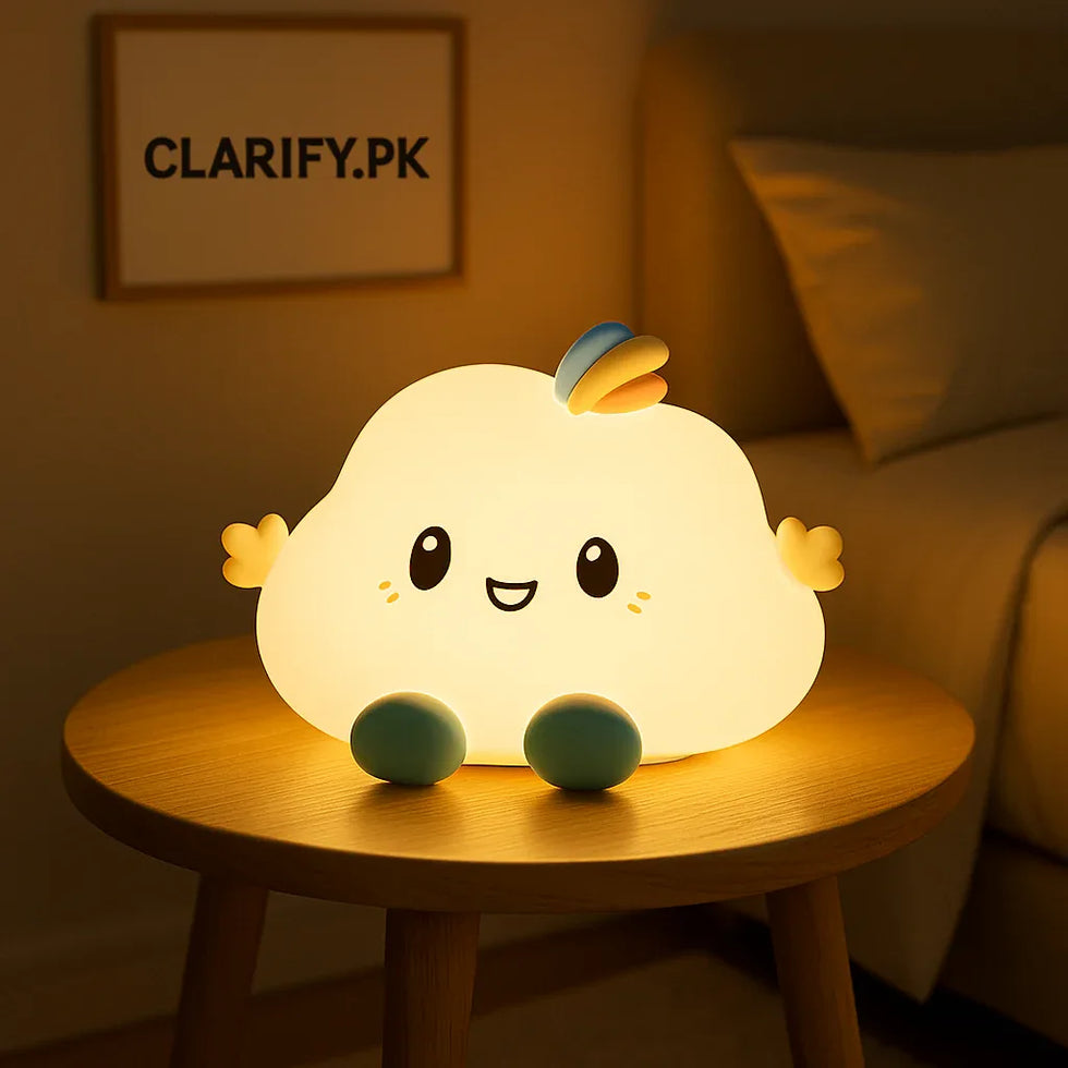 Cute Cloud Night Light – Soft Ambient Bedside Lamp - Clarify.pk