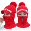 2-in-1 Thermal Zipper Cap with Integrated Face Mask (Random color)