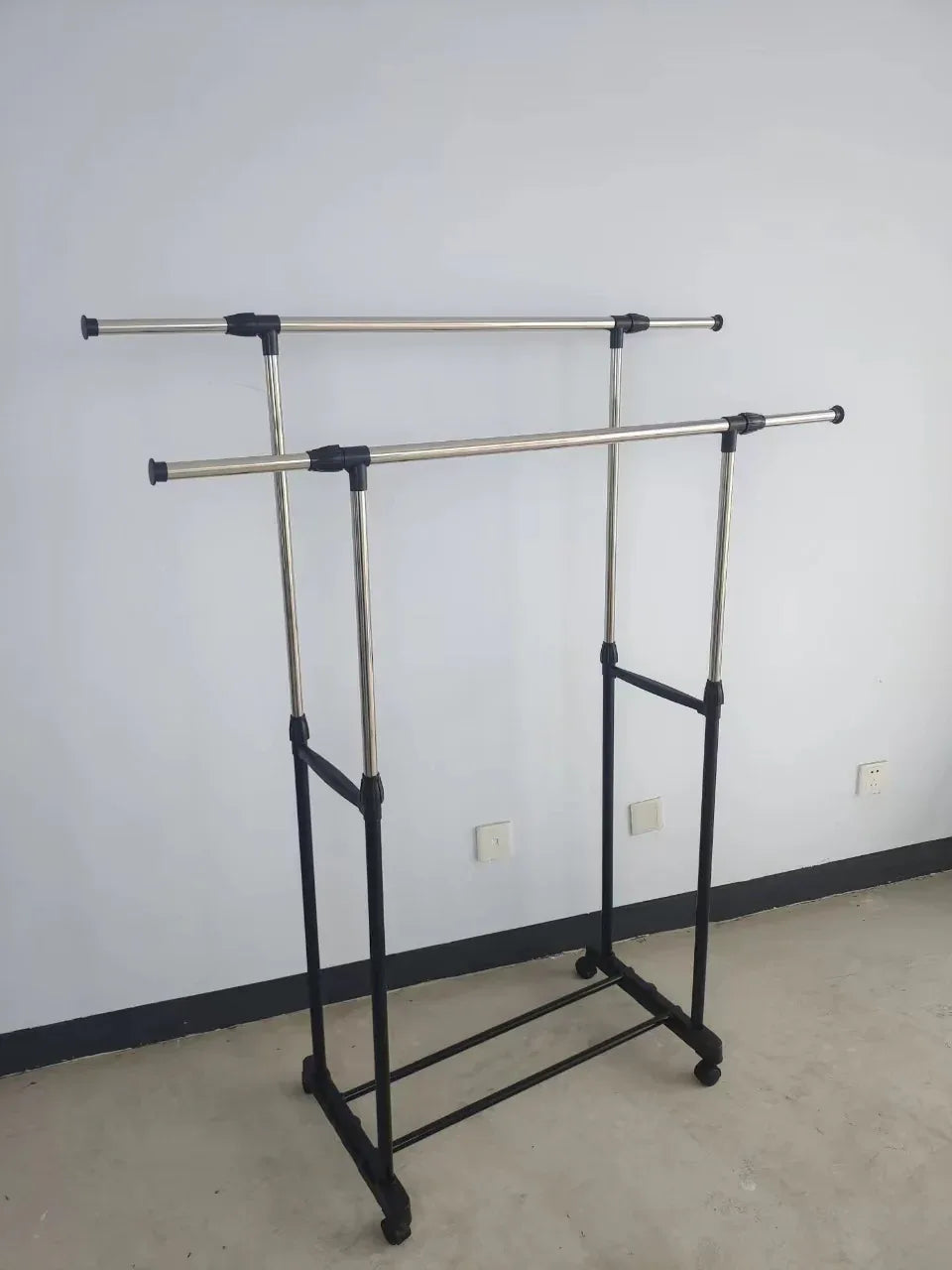Premium Double Pole Portable Cloth Rack - Clarify.pk