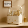 Makeup Organizer Storage Box with Cover & Drawers (Random Color) - Clarify.pk