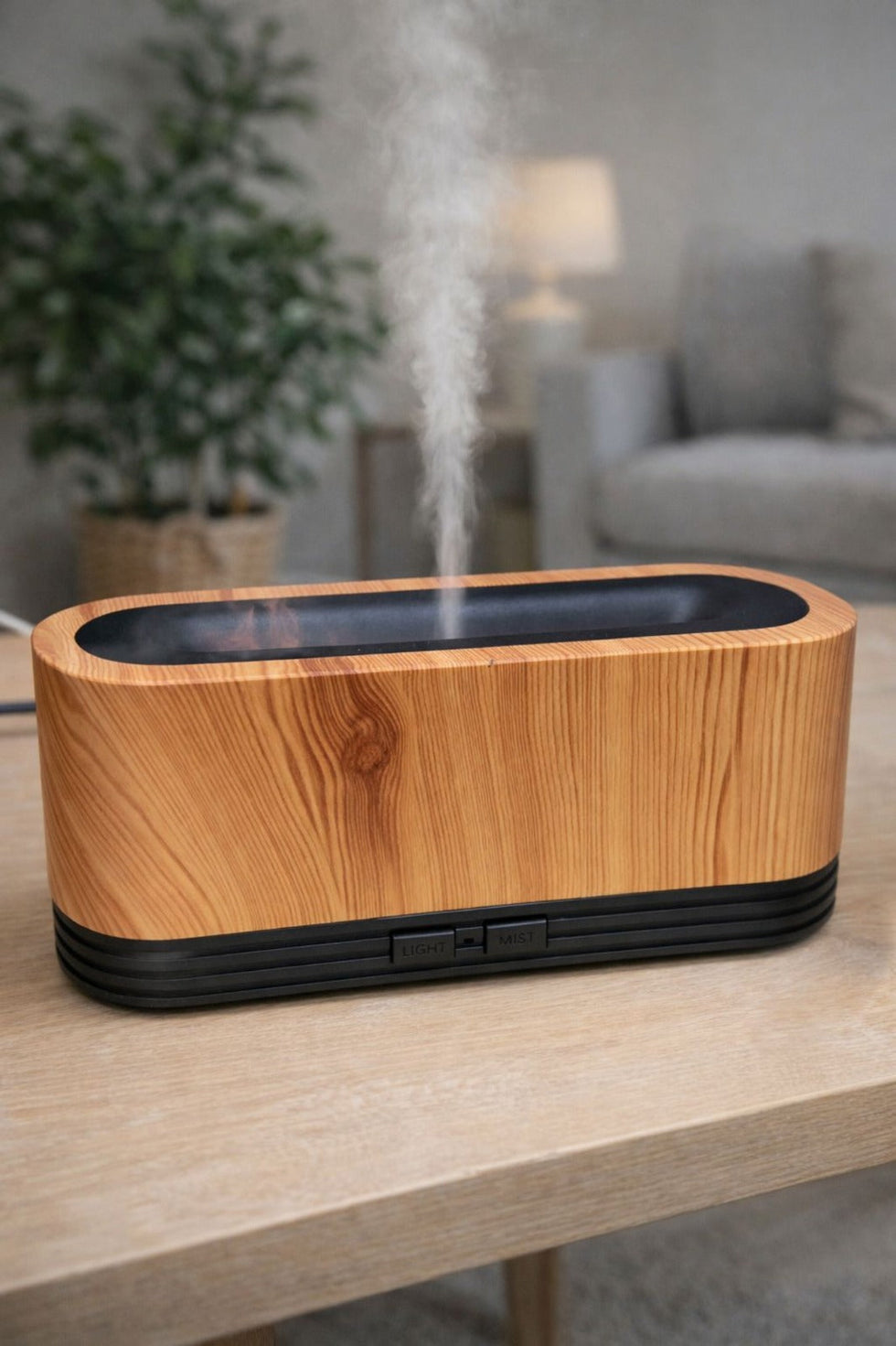 Electric Wooden Texture Humidifier – Luxury Mist
