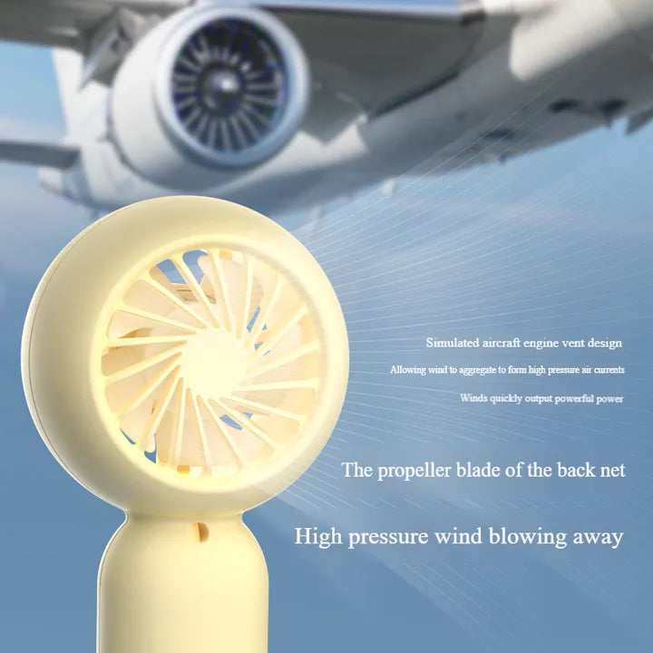 3-Speed Mini Handheld Fan with Phone Stand