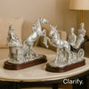 Luxury Silver Horse Carriage Decoration Set - Clarify.pk