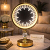 Luxury LED Crystal Halo Electric Lamp - Modern Circular Sunburst Decorative Table Light - Trenducts.pk