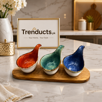 Danny Home Multicolor Handled Dessert Set – 4pc