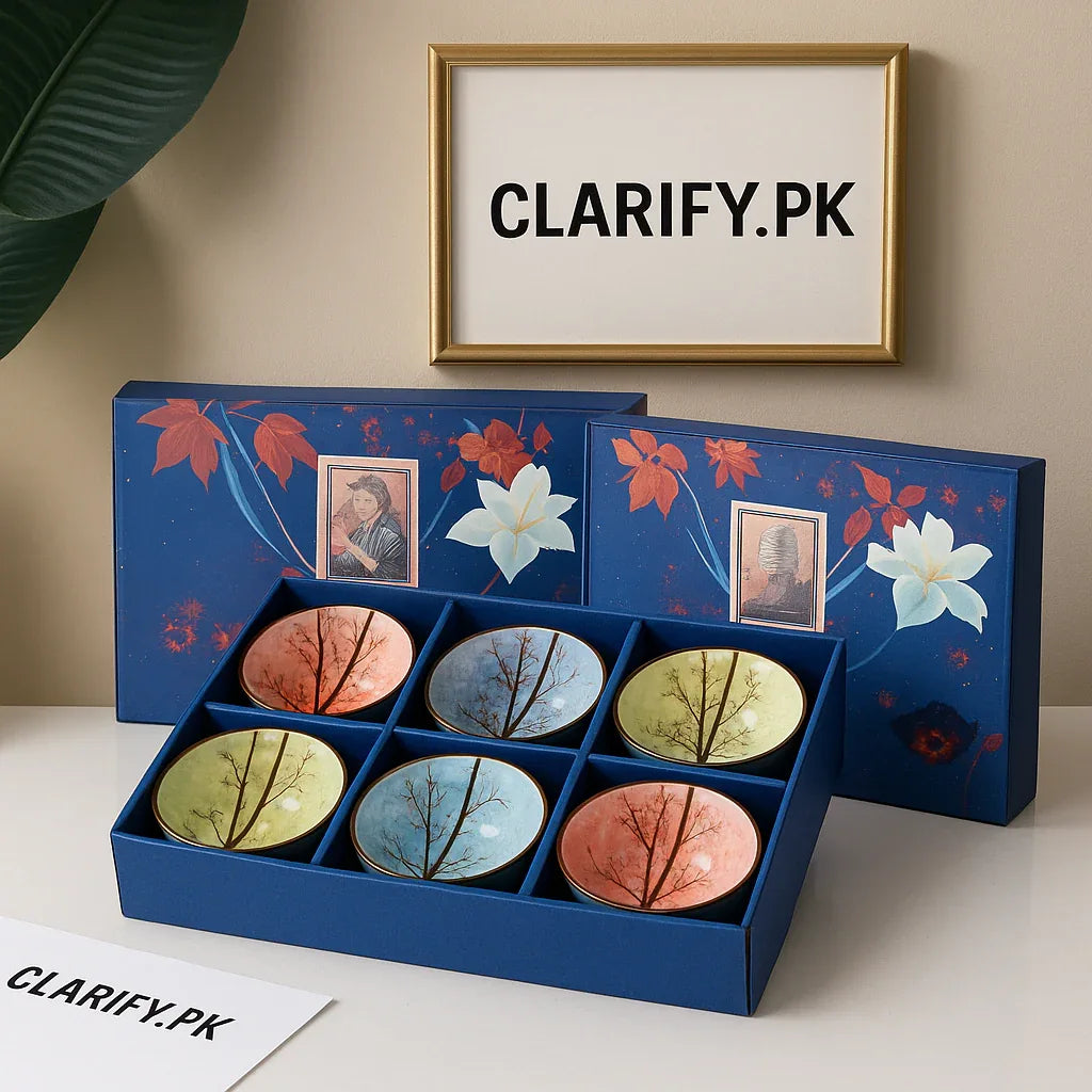 Luxury Ceramic Bowl Gift Set – 6 Pcs Elegant Dinnerware - Clarify.pk