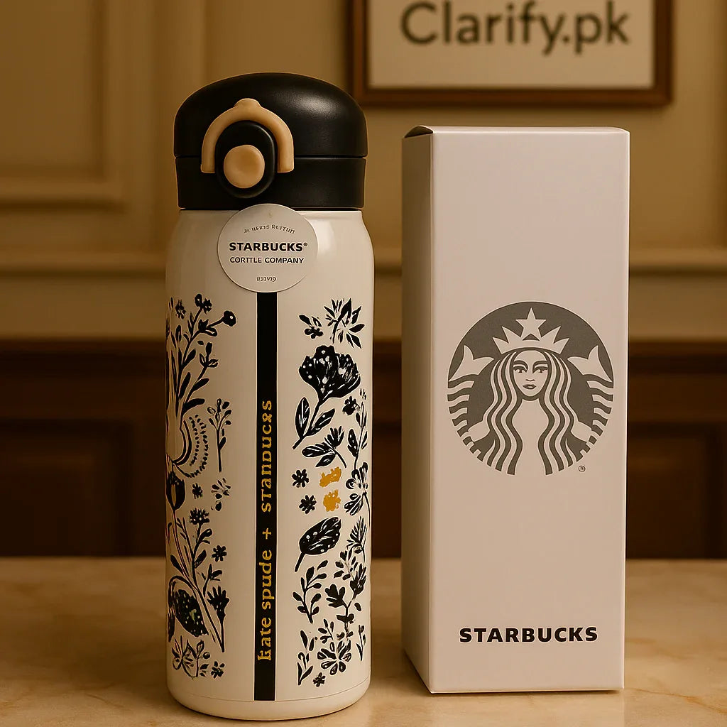 Starbucks Kate Spade Floral Stainless Steel Bottle - Premium Edition - Clarify.pk