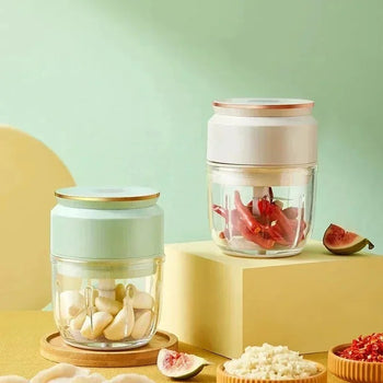Mini electric garlic masher USB rechargeable food chopper