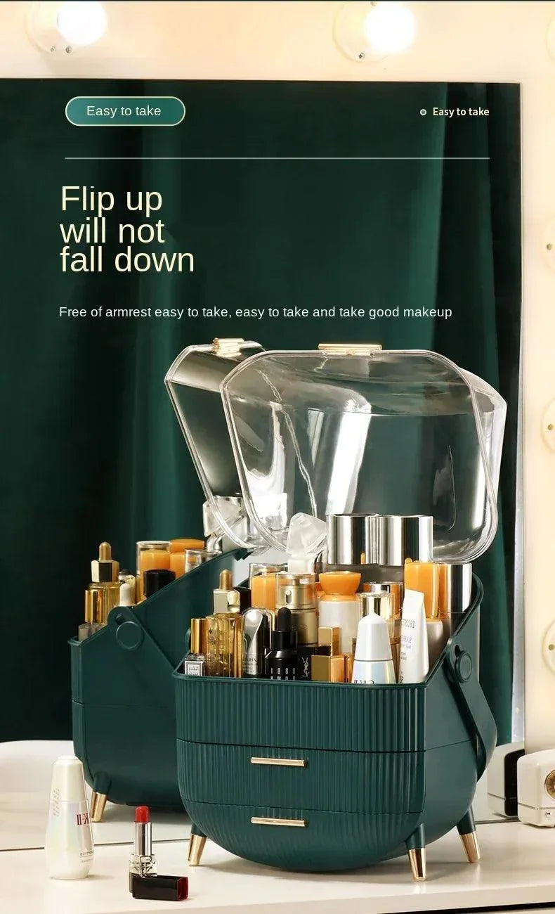 3-Layer Makeup Organizer for Efficient Desktop Storage and Display - Clarify.pk