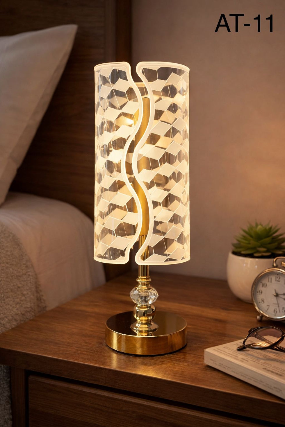LED Rechargeable Side Table Lamp – Luxury Glow
