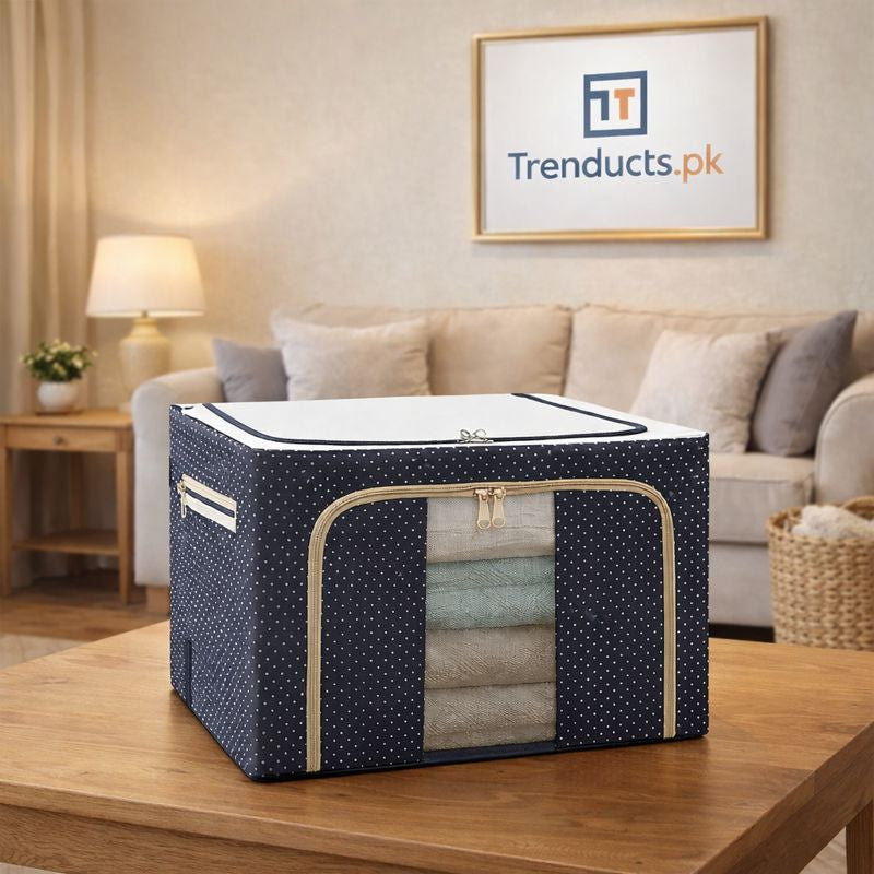 66L Foldable Large Storage Organizer – Printed Design