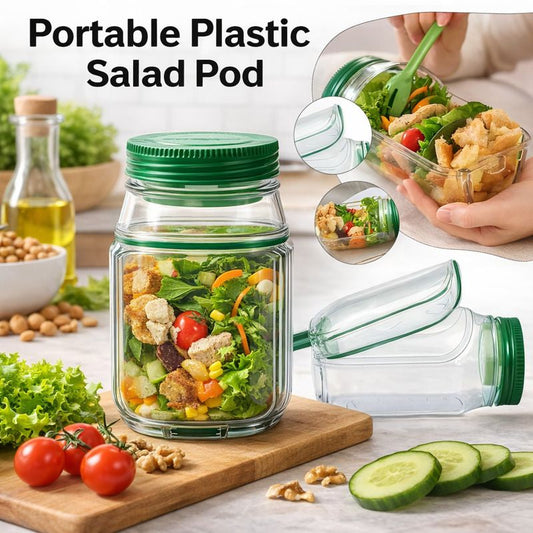 Acrylic Salad Pod Container – Leak-Proof Meal Prep Bowl SRL