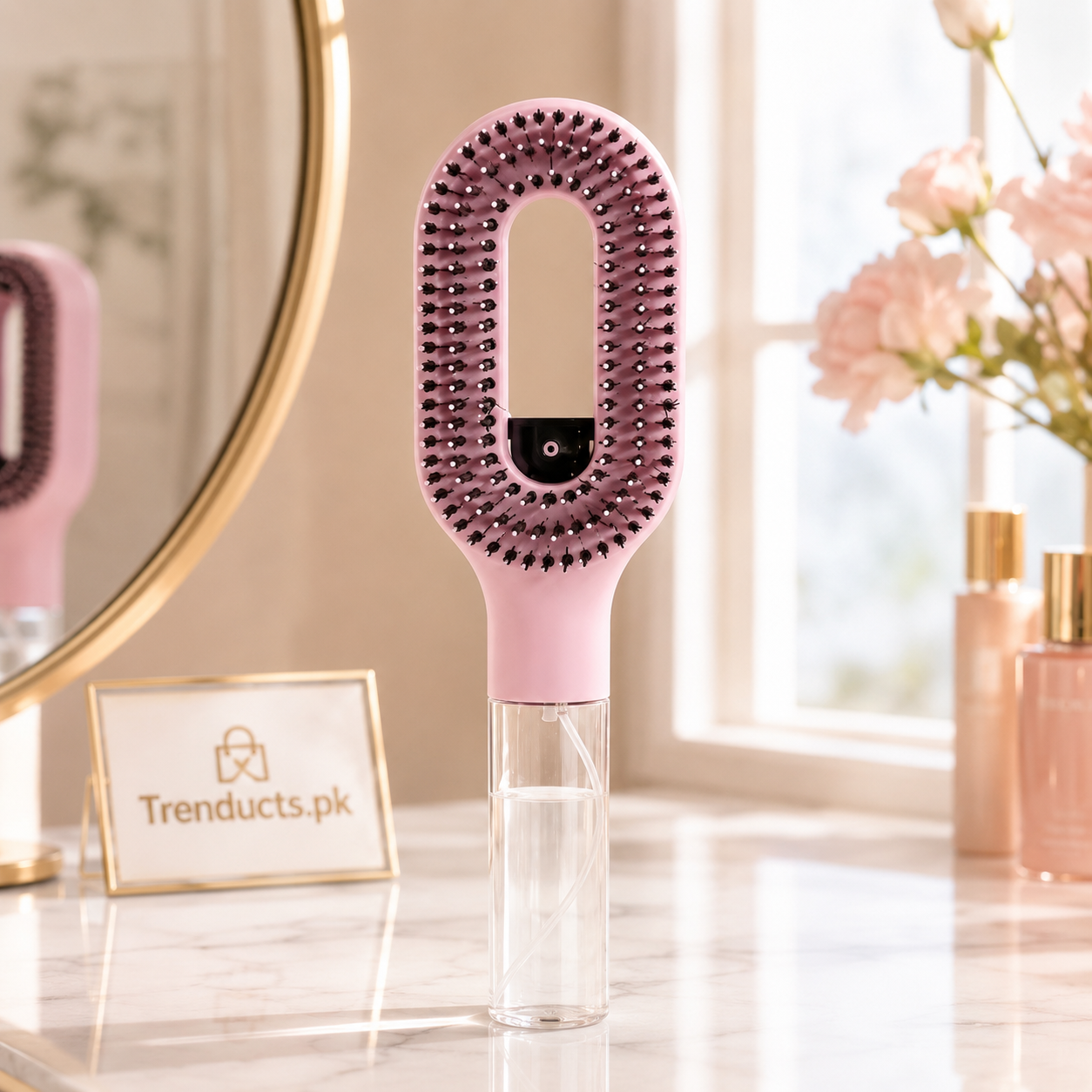 2-in-1 Fine Mist Spray Hair Brush