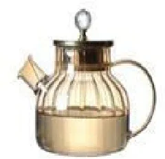 Electroplated Glass Kettle with Golden Handle - Clarify.pk