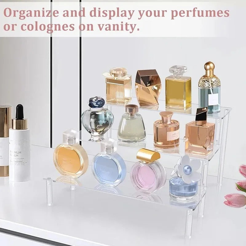 3-Tier Acrylic Display Stand – Premium Multi-Level Organizer