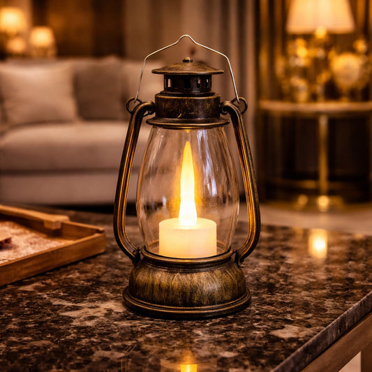 Vintage Style LED Luminous Lantern – Antique Decorative Lamp (EACH) WT