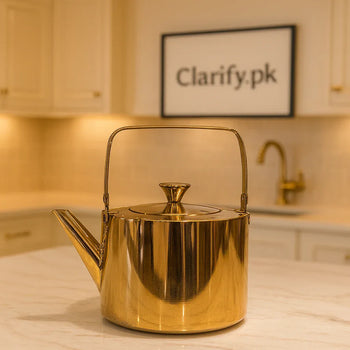 Golden Stainless Steel Tea & Water Kettle – Premium Quality - Clarify.pk
