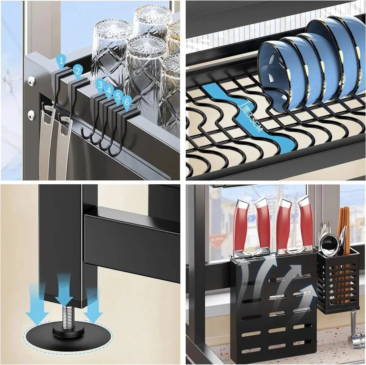 Over The Sink Rack for Kitchen Organization and Storage - Clarify.pk