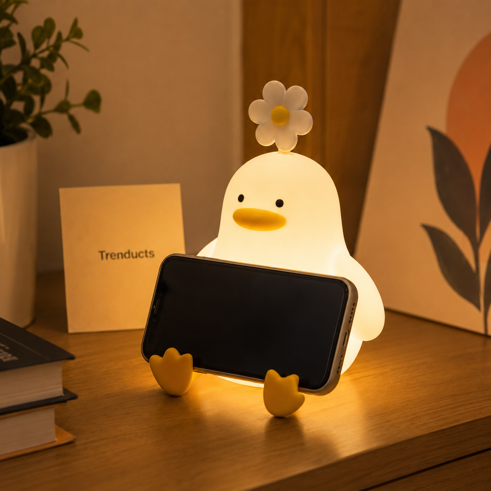 Duck LED Night Light – USB Rechargeable Silicone Lamp