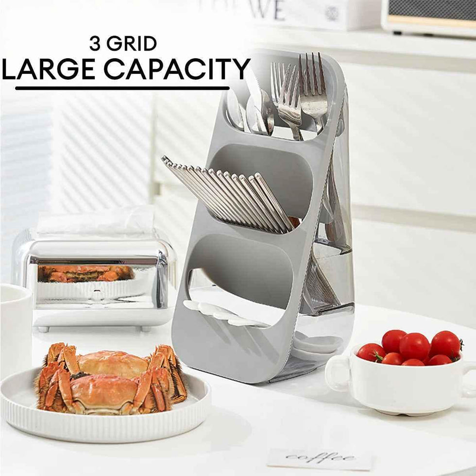 3 Layer Cutlery Organizer for Kitchen Storage and Organization - Clarify.pk