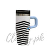 Premium Black & White Stripe 14oz Mini Tumbler – 420ml - Clarify.pk