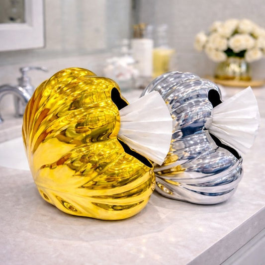 Luxury Plastic Shell Tissue Box (Random Color) - Trenducts.pk