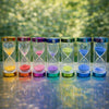 Vibrant Mini Sand Hourglass Timer - Colorful Desktop Decorative Sandglass (each) - Trenducts.pk