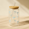 Bow Style Mason Jar – Aesthetic Glass Tumbler with Bamboo Lid