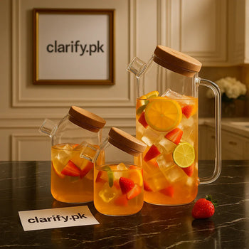 Heat-Resistant Borosilicate Glass Teapot with Cork Lid – Flower Kettle - Clarify.pk
