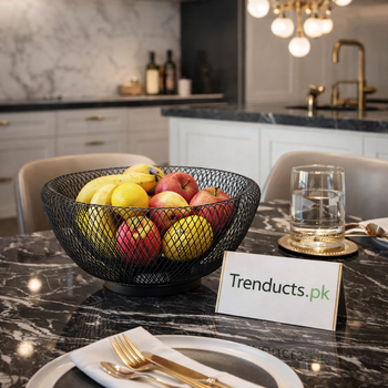 Circular Mesh Vegetable Basket – Minimalist Countertop Storage AJF