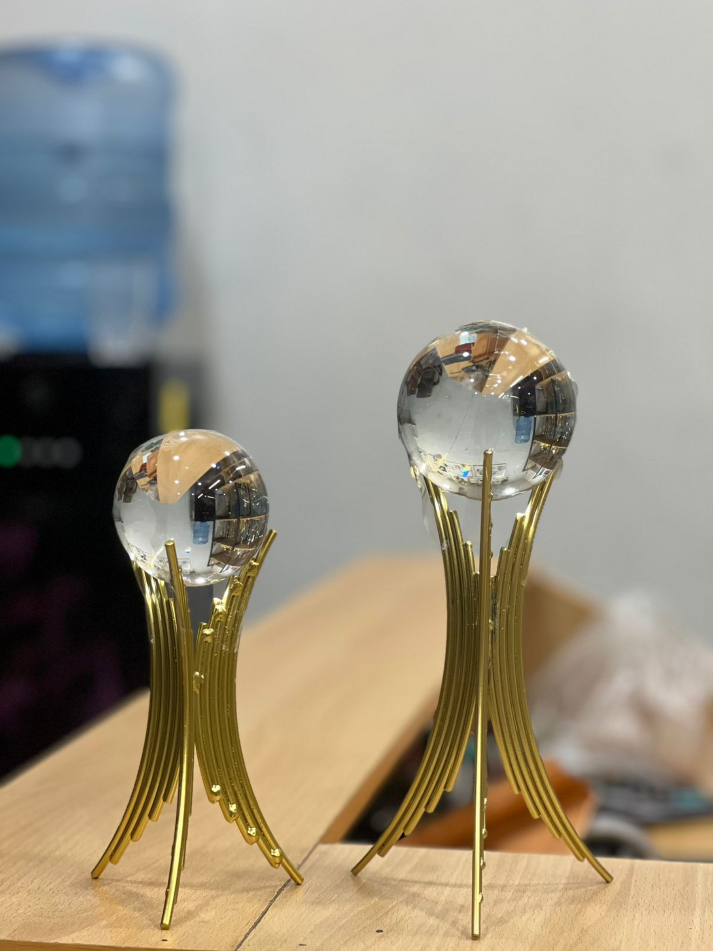 Crystal Ball Showpiece – Luxury Harmony Set (2pcs)