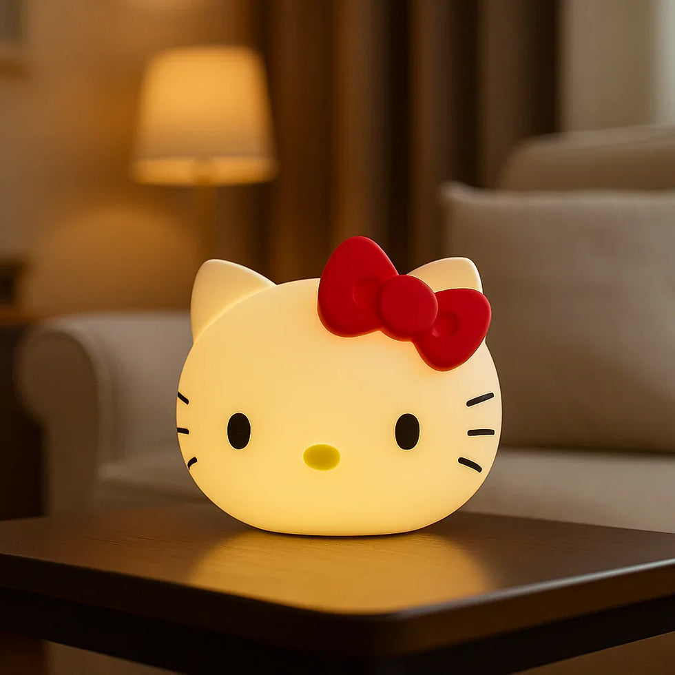 Hello Kitty Silicone Face Lamp – Soft Night Light - Clarify.pk