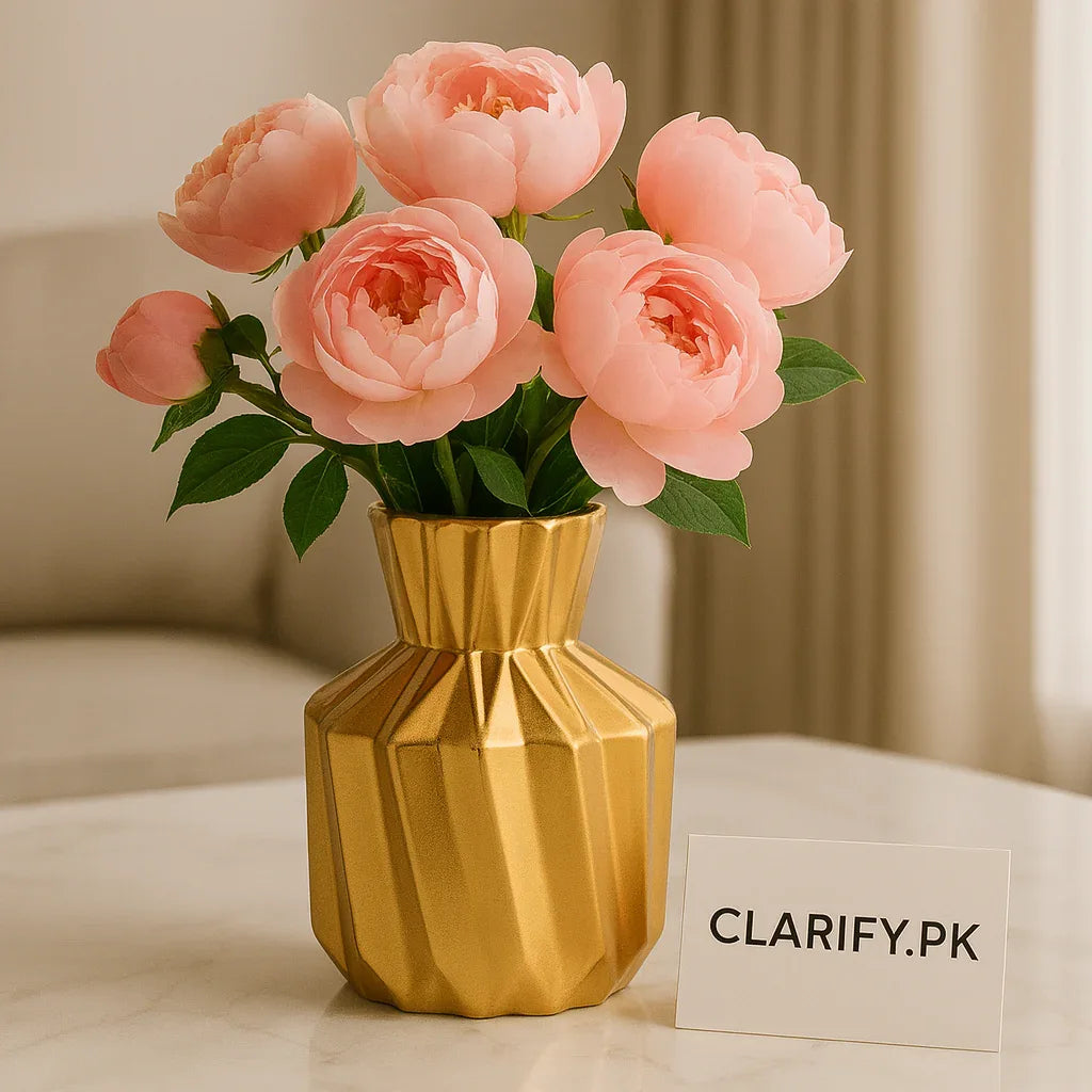 Elegant Floral Vase Centerpiece – Artificial Flower Décor - Clarify.pk