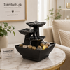 3-Tier LED Tabletop Water Fountain - Indoor Cascading Stream