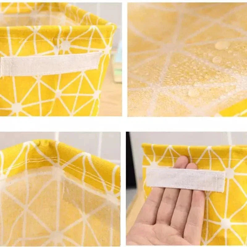 Mini Cotton Desktop Storage Basket - Stylish and Foldable Organizational Solution