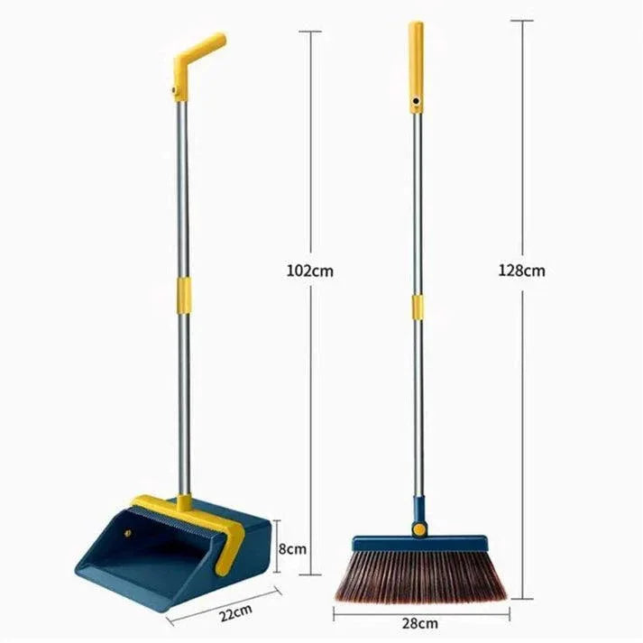 Broom and Dustpan Set with Scoop and Cleaning Brush for Efficient Cleaning - Clarify.pk