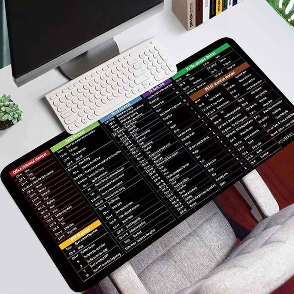 Computer Shortcut Keys Mat for Enhanced Quick Access and Productivity