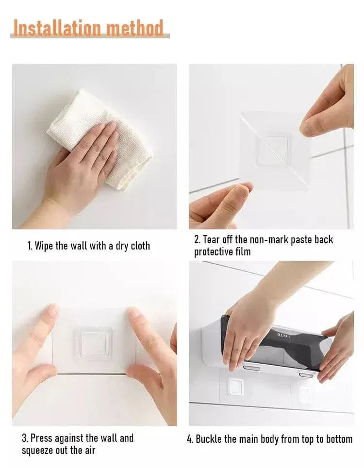 Wall Mounted Spice Rack - 4 Grid Kitchen Organizer for Easy Access and Storage - Clarify.pk